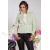 Sacou Delicate verde din stofa bucle cu pasmanterie